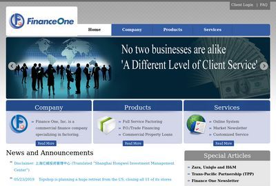 Finance One Inc