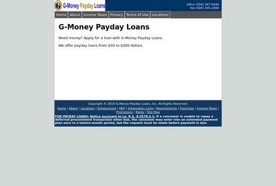G Money Payday Loans