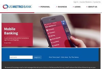 US Metro Bank Sba Loan Dept